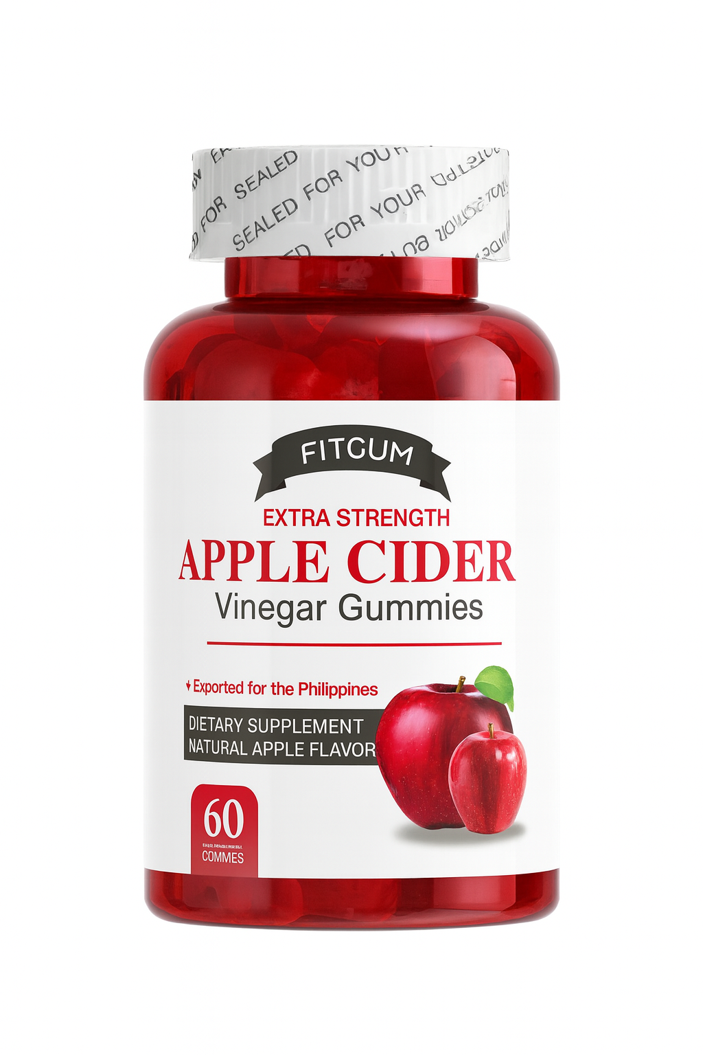 Fitgum Extra Strength Apple Cider Vinegar Gummies